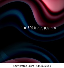 Fluid mixing colors vector wave abstract background design. Colorful mesh waves. Vector illustration