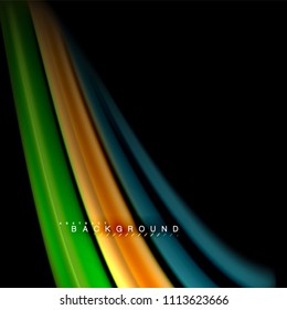 Fluid mixing colors vector wave abstract background design. Colorful mesh waves. Vector illustration