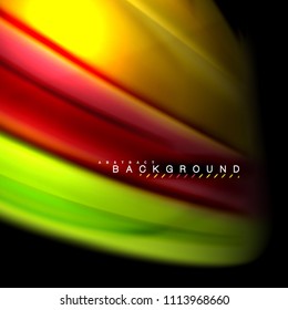 Fluid mixing colors vector wave abstract background design. Colorful mesh waves. Vector illustration