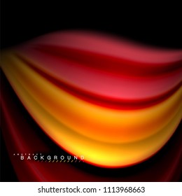 Fluid mixing colors vector wave abstract background design. Colorful mesh waves. Vector illustration