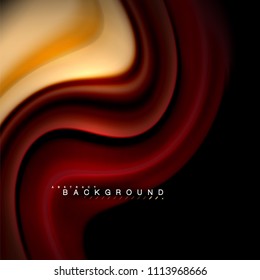 Fluid mixing colors vector wave abstract background design. Colorful mesh waves. Vector illustration