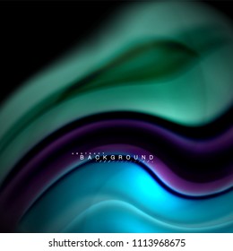 Fluid mengen kleuren vector golf abstracte achtergrond ontwerp. Kleurrijke mesh golven. Vectorillustratie