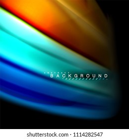 Fluid mixing colors vector wave abstract background design. Colorful mesh waves. Vector illustration