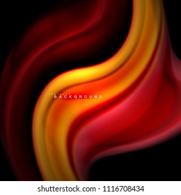 Fluid mixing colors vector wave abstract background design. Colorful mesh waves. Vector illustration