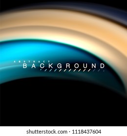 Fluid mixing colors vector wave abstract background design. Colorful mesh waves. Vector illustration