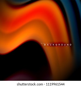 Fluid mixing colors vector wave abstract background design. Colorful mesh waves. Vector illustration