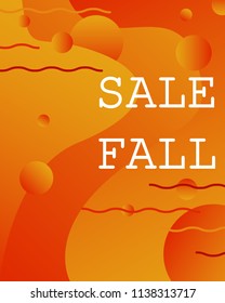 Fluid modern background with lines and gradients. The abstract background is suitable for typographic products, web-design, and decoration of objects. Sale fall.