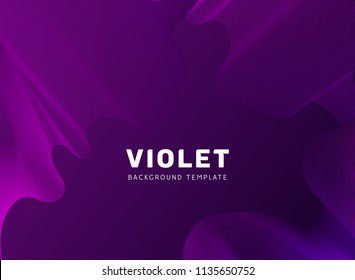 Fluid modern ultraviolet poster template. Aabstract geometrical background with blend purple design color.