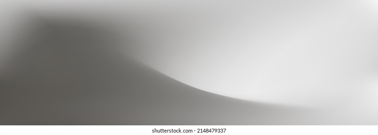 Malla de gradiente de curva borrosa plateada Monochrom con líquido. Superficie suave de color gris blanco, suave y turbio. Fondo de gradiente gris de humo líquido de smog ondulado. Fondo de flujo de luz del cielo del metal de la nube de agua.