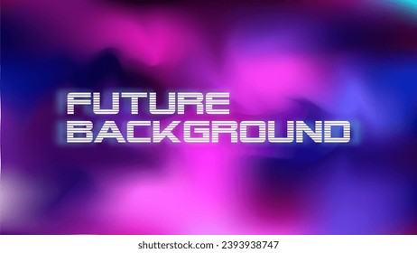 Fluid Neon Abstraction in Gradient. Dynamic Blue and Purple Color Transition. Versatile Design Template for Advertising, Banner, Poster, Brochure, Wallpaper, and Flyer. Vector Illustration