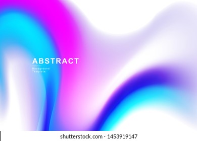 Fluid neon chromatic color wave background. Trendy and modern abstract futuristic template for business or technology presentation, poster or brochure cover, wallpaper - Vector illustration