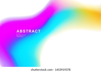 Fluid neon chromatic color wave background. Trendy and modern abstract futuristic template for business or technology presentation, poster or brochure cover, wallpaper - Vector illustration