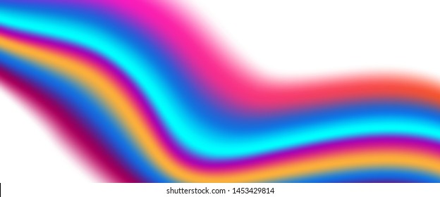 Fluid neon color wave background. Trendy and modern abstract futuristic template for business or technology presentation, poster or brochure cover, wallpaper - Vector illustration