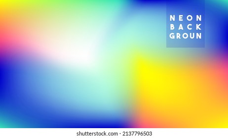 Fluid Neon, Colorful Background Template. Cover Blurred Space Style Gradient Backdrop. 
