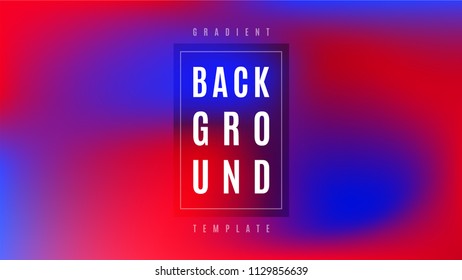Fluid Neon Gradient Background Template. Vivid Colorful Holographic Layout. Smooth Motion Gradient Cover Backdrop. Digital Vector Background.
