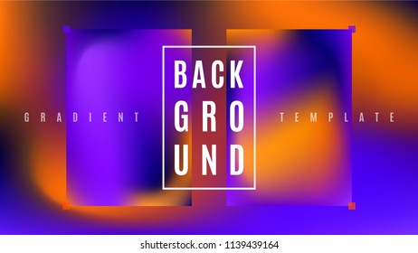 Fluid Neon Gradient Background Template. Bright Colorful Simple Screen Layout. Blend Vibrant Gradient Cover Backdrop. Screen Design Background.