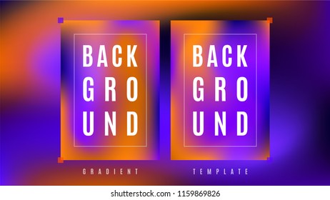 Fluid Neon Gradient Background Template. Light Colorful Blend Wavy Layout. Cover Blurred Space Style Gradient Backdrop. Party Design Background.