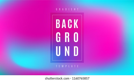 Fluid Neon Gradient Background Template. Abstract Colorful Wavy Layout. Cover Tech Wavy Gradient Backdrop. Party Design Background.