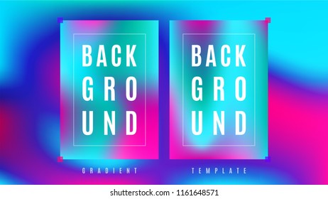 Fluid Neon Gradient Background Template. Bright Colorful Simple Screen Layout. Blend Vibrant Gradient Cover Backdrop. Party Design Background.
