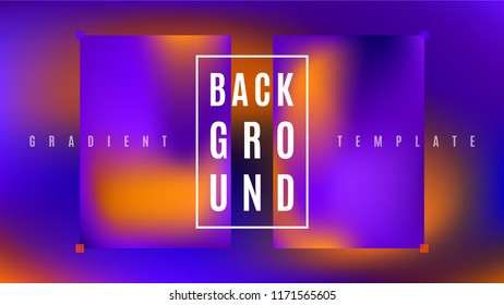 Fluid Neon Gradient Background Template. Light Colorful Blend Wavy Layout. Blend Vibrant Gradient Cover Backdrop. Flat Design Background.