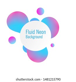 fluid neons abstract background with blue neon color gradient