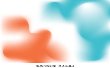 Fluid orange and blue gradient with soft flowing texture and seamless transitions