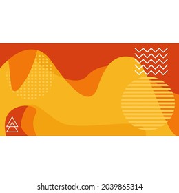 fluid orange color background dynamic textured geometric element design can be used on posters, banners, web and more
