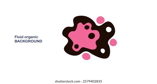 Fluid organic background. Frame isolated. Set of abstract liquid shapes, colorful elements, gradient waves with geometric lines, dynamical forms. Vector design for banner, flyer, business card.