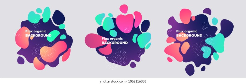 Fluid organic colorful shapes. Abstract background