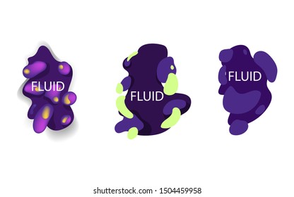 Fluid organic colorful shapes. Abstract background
