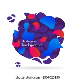 Fluid organic colorful shapes. Abstract background