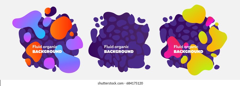 Fluid organic colorful shapes. Abstract background