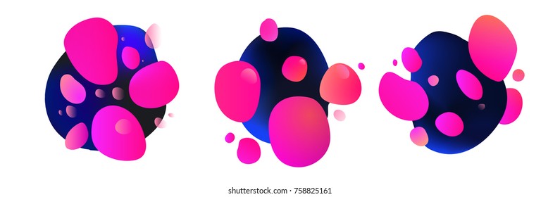 Fluid Organic Colorful Shapes. Abstract Background