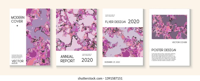 Fluid Paint, Clay Texture Vector Cover Layout. Pink Rose Japanese Cosmetics Design. Simple Earth Day Ecology Poster. Music Poster, Grunge Book Page Template. Fluid Paint Clay Texture Cover