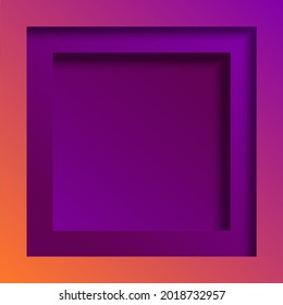 fluid papercut abstract background with multicolor smooth gradient purple,violet,orange. fit for your business and social media posting.