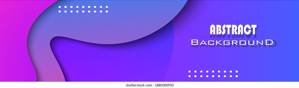 Fluid papercut multicolor web banner template with trendy and modern style fit for header banner and any business purpose
