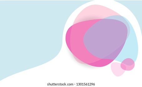 Fluid pastel colors modern vector background. Abstract dynamic organic forms banner.