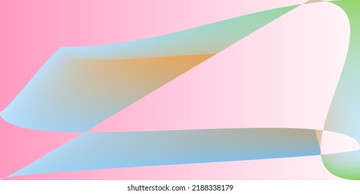 Fluid Pastel Pink Layers Psychedelic Gradient Mesh. Modern Minimal Shape Color Modern Design. Smooth Technology Multicolor Dynamic Illustration. Neon Futuristic Digital Rainbow Original Background.