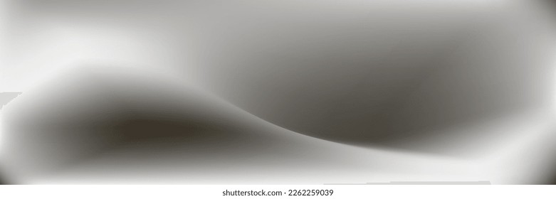 Fluid Pastel Wavy Smog Grey Gradient Mesh. Curve Monochrom Cloudy Smoke Metal Gradient Background. Light Gray Sky Silver White Water Wallpaper. Liquid Weather Flow Cloud Blurry Smooth Design Pic.