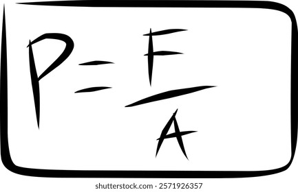 fluid physics formulas in Doodle style
