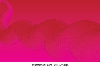 Vector de fondo fluido de corazón rosa 3d
