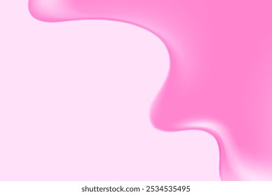 Textura de bálsamo labial rosa fluida, forma de goma de mascar orgánica que fluye abstracta. Fondo estético con espacio de copia. Líquidos suaves como gel, colágeno, textura sérica. Presentación de belleza, Anuncio