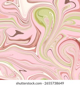 Fluid pink marbled swirl texture with earthy tones and organic movement. Perfect for abstract design, prints, or digital art. Abstract, Marble, Swirl, Pink, Organic.