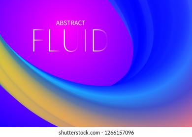 Fluid poster, abstract geometric modern banner, liquid gradient wave, futuristic color flyer, trend presentation template. ESP10 vector illustration