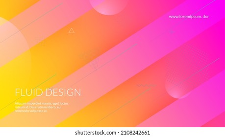 Afiche de fluidos. Fondo Azul Brillante. Sitio Web Resumen. Diseño moderno. Papel de escritorio colorido. 3d Página De Aterrizaje. Marco plástico. Wave Neon Flyer. Afiche de líquidos magenta