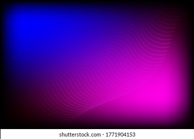 Fluid poster cover with blue violet color. Dark purple blue abstract geometrical template with blend shapes.