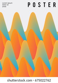 Fluid poster and cover in colorful minimal modern style with abstract elements. Template design layout vector for flyer, banner, placard, place your text