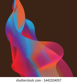 Fluid poster cover with modern color. Abstract liquid template with blend shapes. Abstract background