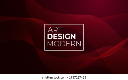 Fluid poster cover with modern color. Dark red abstract geometrical template with blend shapes.