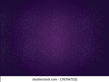 Fluid poster cover with modern ultraviolet color. Dark purple abstract galaxy template with small star.